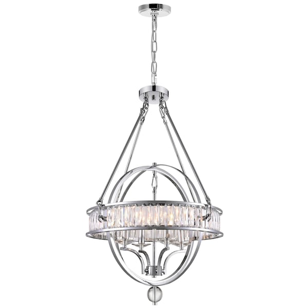 Cwi Lighting Arkansas 4 Light Chandelier With Chrome Finish 9957P20-4-601 - main